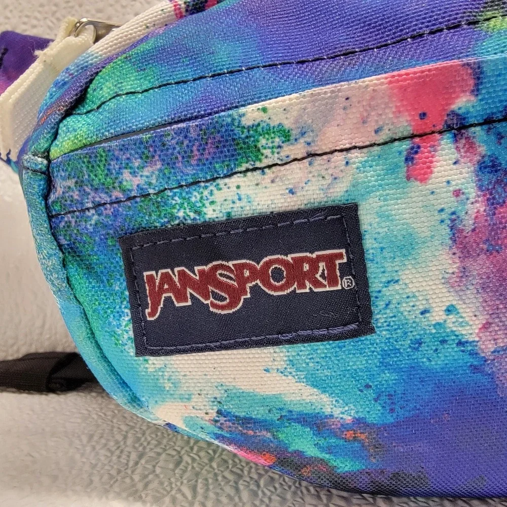 JanSport Tie Dye Fanny Pack Waist Pouch Hip Purse Belt Bag Retro Colorful!